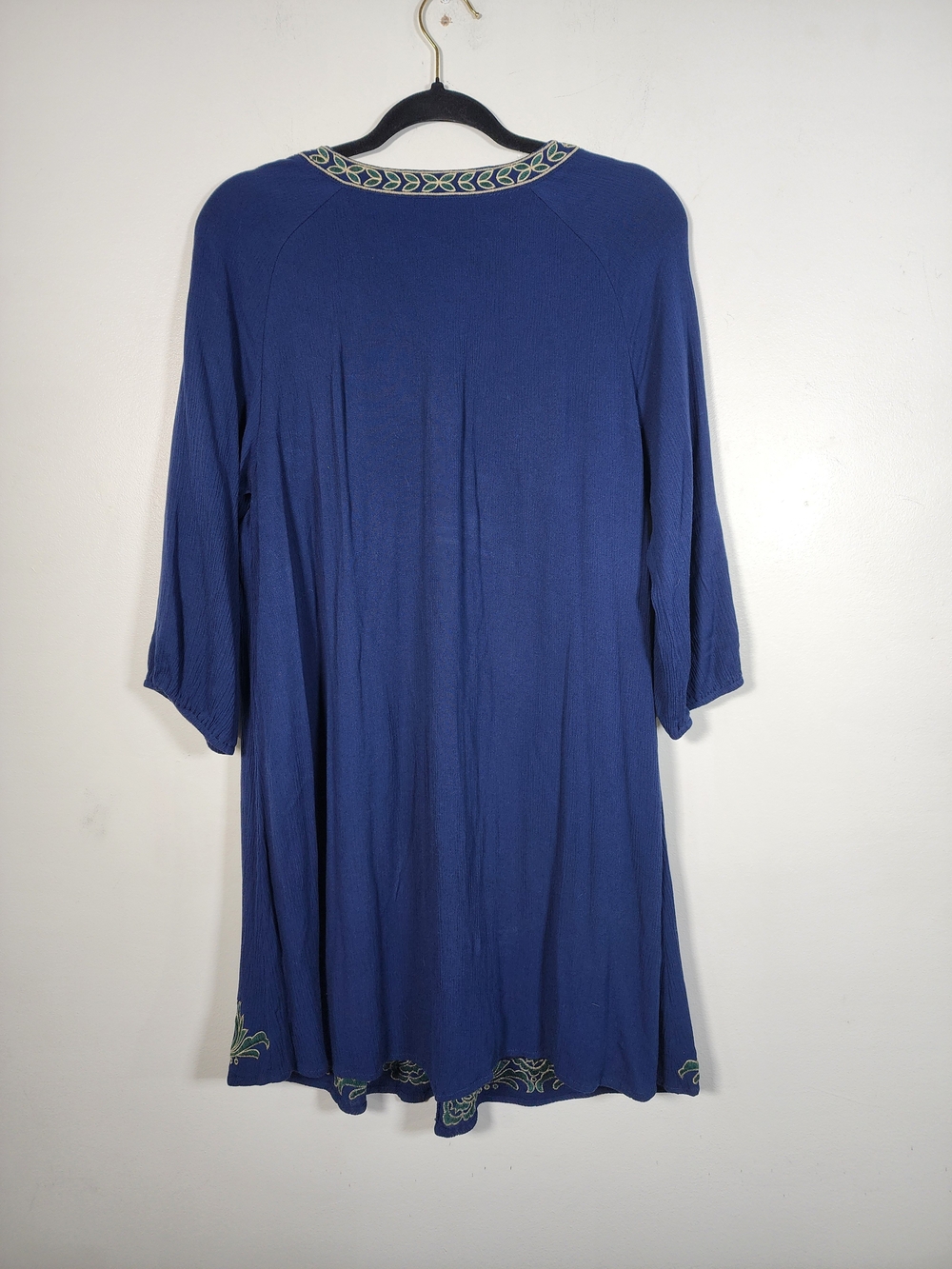 miami Navy Embroidered V-Neck Swim Coverup - Picture 4 of 6